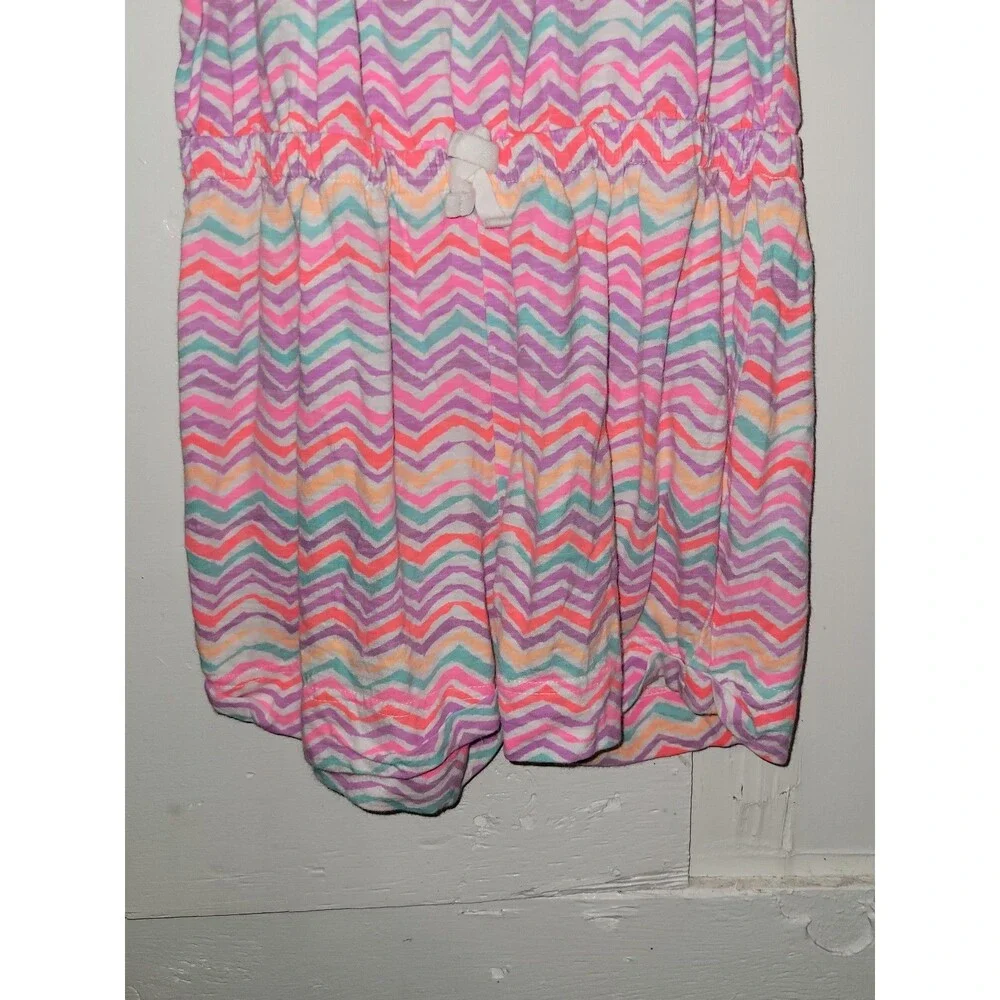 Girls Pink Chevron Romper AH44